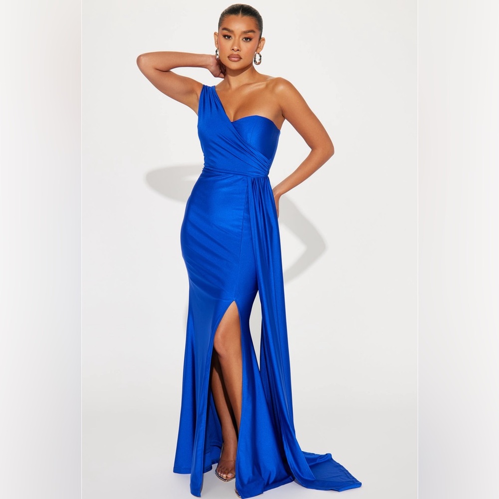 Beautiful royal blue wedding guest dress